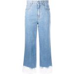 Jeans droits de créateur Stella McCartney bleus délavés à motif animaux éco-responsable W24 L27 classiques pour femme en promo 
