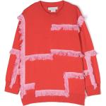 Pulls en laine de créateur Stella McCartney rouges à franges enfant en promo 