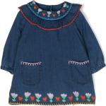 Robes à motifs enfant Stella McCartney bleu indigo de créateur pour fille en promo de la boutique en ligne Farfetch.com 