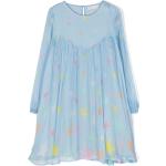 Robes à motifs enfant Stella McCartney bleu ciel en viscose de créateur pour fille en promo de la boutique en ligne Farfetch.com 