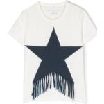 T-shirts à imprimés de créateur Stella McCartney blancs à franges à motif animaux enfant éco-responsable 