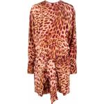 Robes de soirée longues de créateur Stella McCartney roses à motif animaux bio éco-responsable à manches longues à col rond Taille XS pour femme en promo 