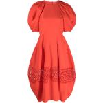 Robes mi-longues de créateur Stella McCartney rouge coquelicot à motif fleurs éco-responsable mi-longues à col rond Taille XS pour femme en promo 