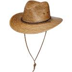 Chapeaux de cowboy Stetson marron en cuir 55 cm Taille S look fashion pour homme 