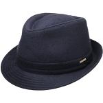 Chapeaux Fedora Stetson bleus en feutre 55 cm look fashion pour femme 