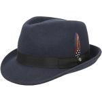 Chapeaux Fedora Stetson bleus en feutre 59 cm Taille L look fashion pour femme 