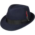 Chapeaux Fedora Stetson bleus en feutre 57 cm look fashion pour femme 