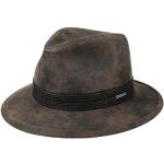 Chapeaux Fedora Stetson marron en coton 57 cm look fashion pour homme 