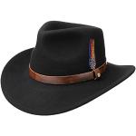 Chapeaux en feutre Stetson noirs en coton 59 cm look fashion pour homme 