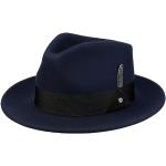 Chapeaux Fedora Stetson bleues foncé en feutre 61 cm Taille XL look fashion pour femme 