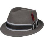 Chapeaux Fedora Stetson gris en coton 59 cm Taille L look fashion pour homme 