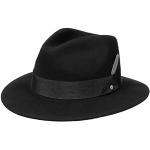 Chapeaux Fedora Stetson noirs en feutre 55 cm Taille S classiques pour femme 