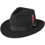 Chapeaux en feutre Stetson noirs en coton avec noeuds 59 cm Taille L look fashion pour femme 