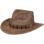Chapeaux de cowboy Stetson marron en cuir 59 cm Taille L look fashion pour femme 