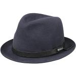 Chapeaux Fedora Stetson bleues foncé en feutre 59 cm Taille L classiques pour homme 