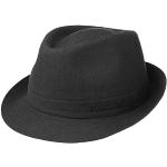 Chapeaux Fedora Stetson noirs 64 cm Taille 3 XL look fashion pour homme 