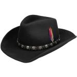 Chapeaux en feutre Stetson noirs en cuir 59 cm Taille L look fashion pour homme 