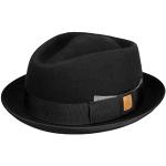 Chapeaux Fedora Stetson noirs en coton 57 cm Taille M look fashion pour femme 