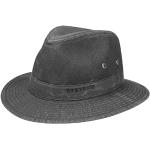 Chapeaux Fedora Stetson noirs en coton bio 57 cm look fashion pour homme 
