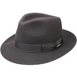 Chapeaux Fedora Stetson gris en feutre 61 cm look fashion pour femme 
