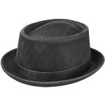 Chapeaux Stetson noirs en cuir 64 cm Taille 3 XL look fashion pour homme en promo 