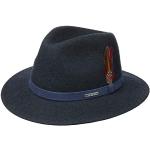 Chapeaux Fedora Stetson bleus en feutre 55 cm Taille S look fashion pour femme 