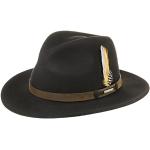 Chapeaux Fedora Stetson marron en cuir 63 cm look fashion pour femme 