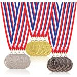Médailles en or argentées en métal pour enfant 
