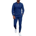 Survêtements de foot bleu marine en velours à motif ville Atletico Madrid Taille M look fashion pour homme 