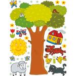 Stickers d'arbre à motif moutons 