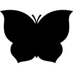 Autocollants noirs à motif papillons 