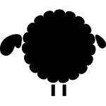 Autocollants Ambiance Sticker noirs à motif moutons 