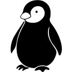 Autocollants Ambiance Sticker noirs à motif pingouins en promo 