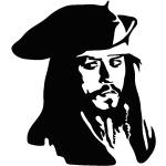 Sticker Capitaine Jack Sparrow