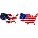Autocollants Ambiance Sticker multicolores à motif USA en promo 