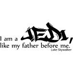 Sticker I am a JEDI - Luke Skywalker