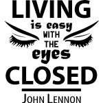 Sticker Living is easy - John Lennon design