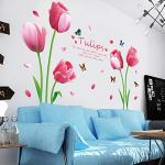 Sticker mural amovible Tulipe Fleur Décoration de chambre d'enfant, En PVC, comme sur l'image, taille unique