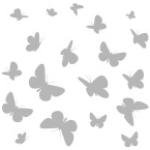 Stickers muraux Komar à motif papillons 