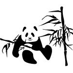 Autocollants Ambiance Sticker en bambou à motif pandas 