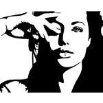 Sticker Portrait Angelina Jolie
