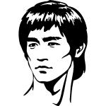 Sticker Portrait Bruce Lee