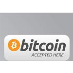 Sticker Signalétique Bitcoin Accepted Here - 20cm