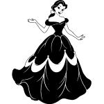 FMYFWY Robe de princesse Belle et la Bête - Pour Halloween, Noël, mariage,  anniversaire - Avec gants : : Mode