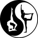 Sticker Yoga Yin-yang acrobatique