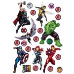 Stickers Marvel Avengers 7 personnages - Planche de 42.5 CM x 65 CM