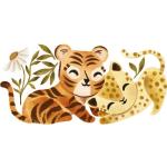 Stickers muraux Lilipinso blancs à effet léopard en vinyle à motif tigres made in France 