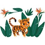 Stickers tigre, thème jungle, Made in France