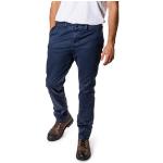 Pantalons chino bleu marine en lycra stretch Taille XS look utility pour homme en promo 