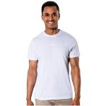T-shirts blancs en coton à manches longues bio à manches longues à col rond Taille L look utility pour homme 